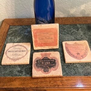 Tumbled marble coasters
